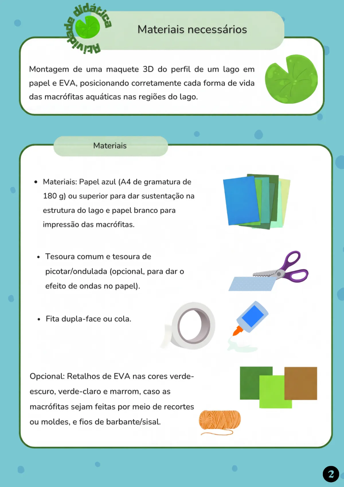 Atividade: um lago com macrófitas em 3D, página 4 de 12